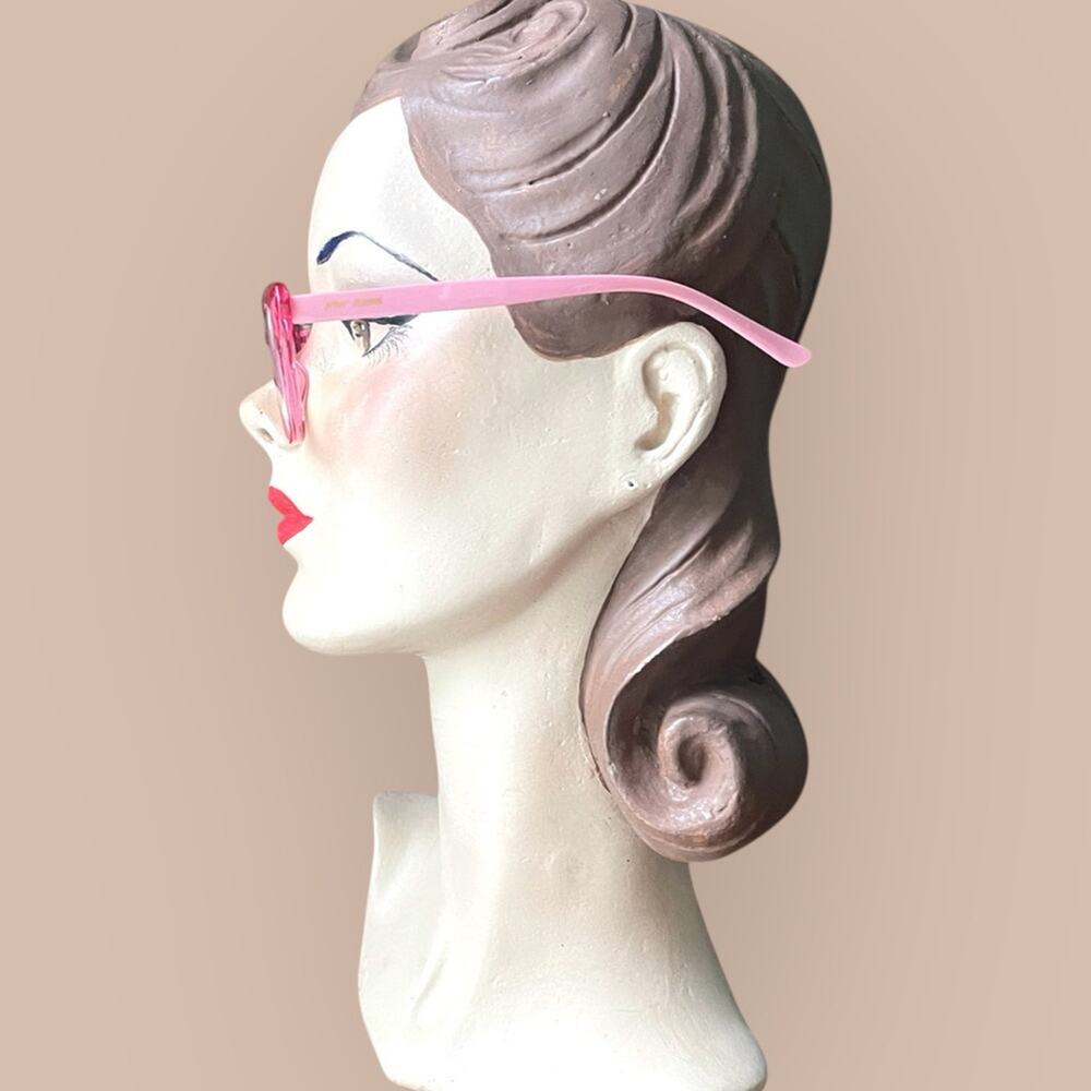 Betsey Johnson +2.00 Pink Reading Glasses Readers Rounded Square - Picture 3 of 9
